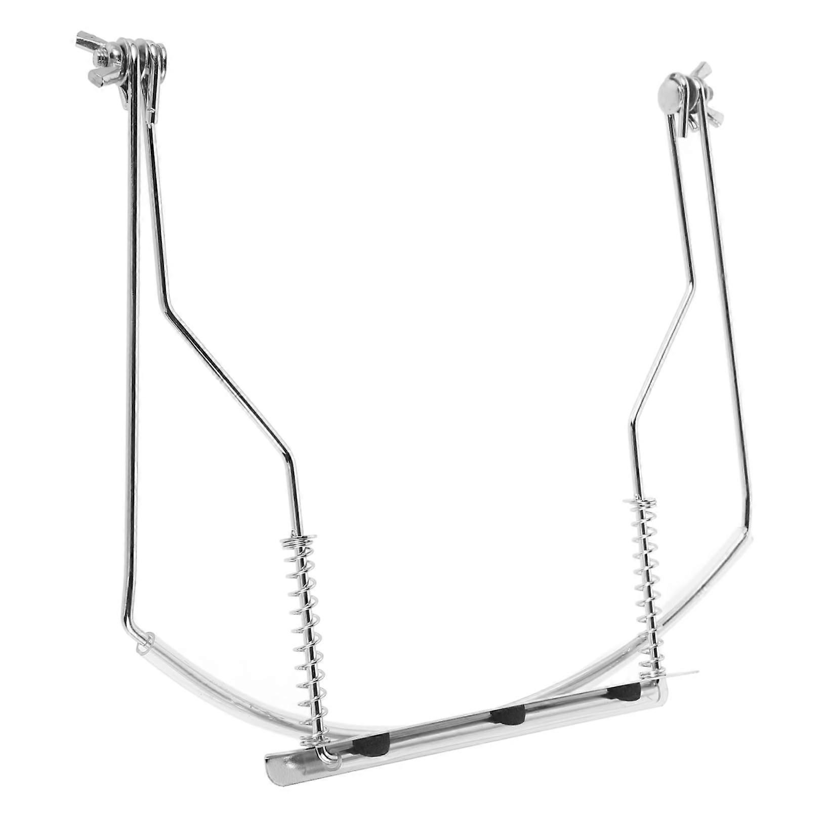 Harmonica stand made of metal with neckworn harmonica holder for performances