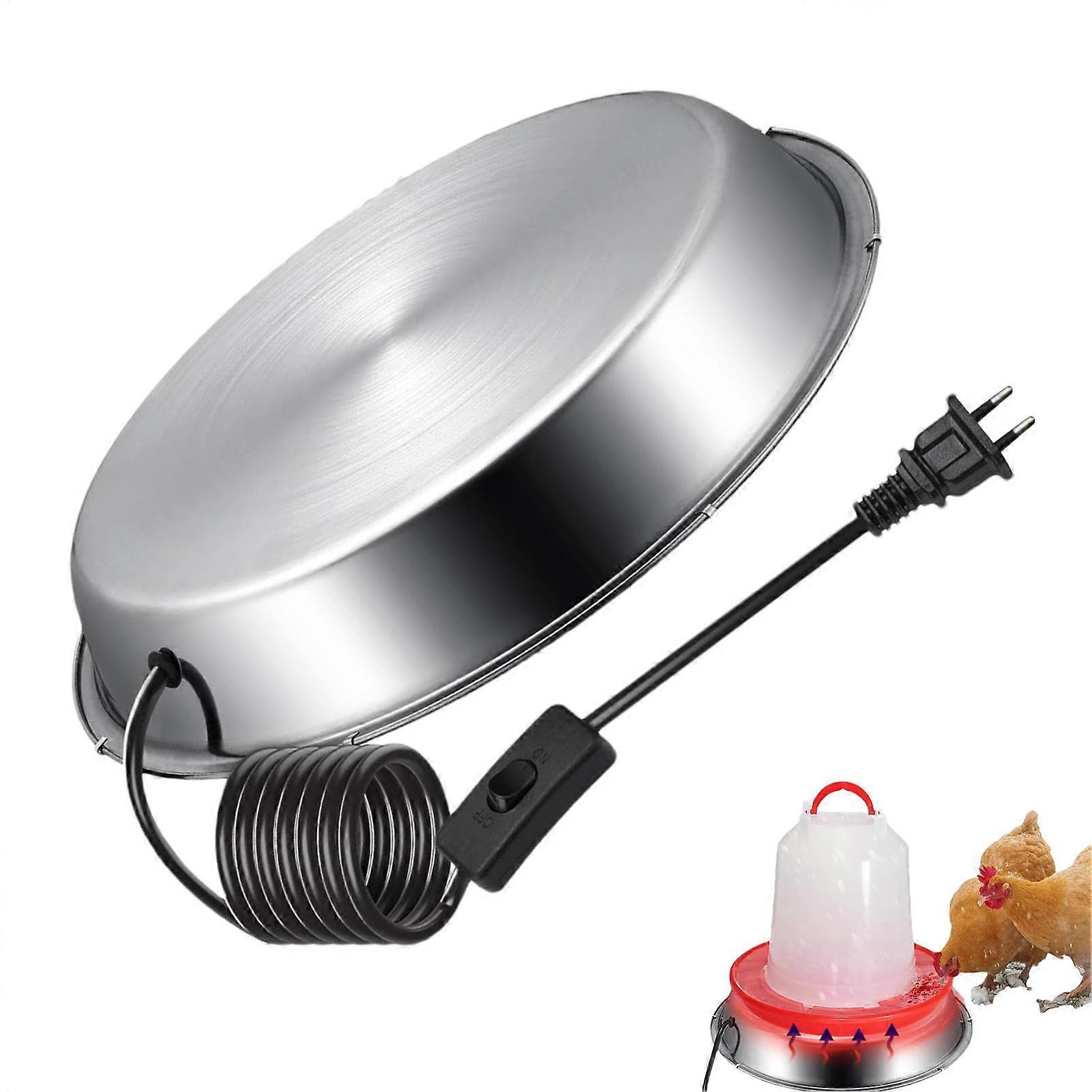 Poultry Chick Drinking Heater - Hot Water Heater with Temperature Control for Chickens, Geese, Ducks and Birds