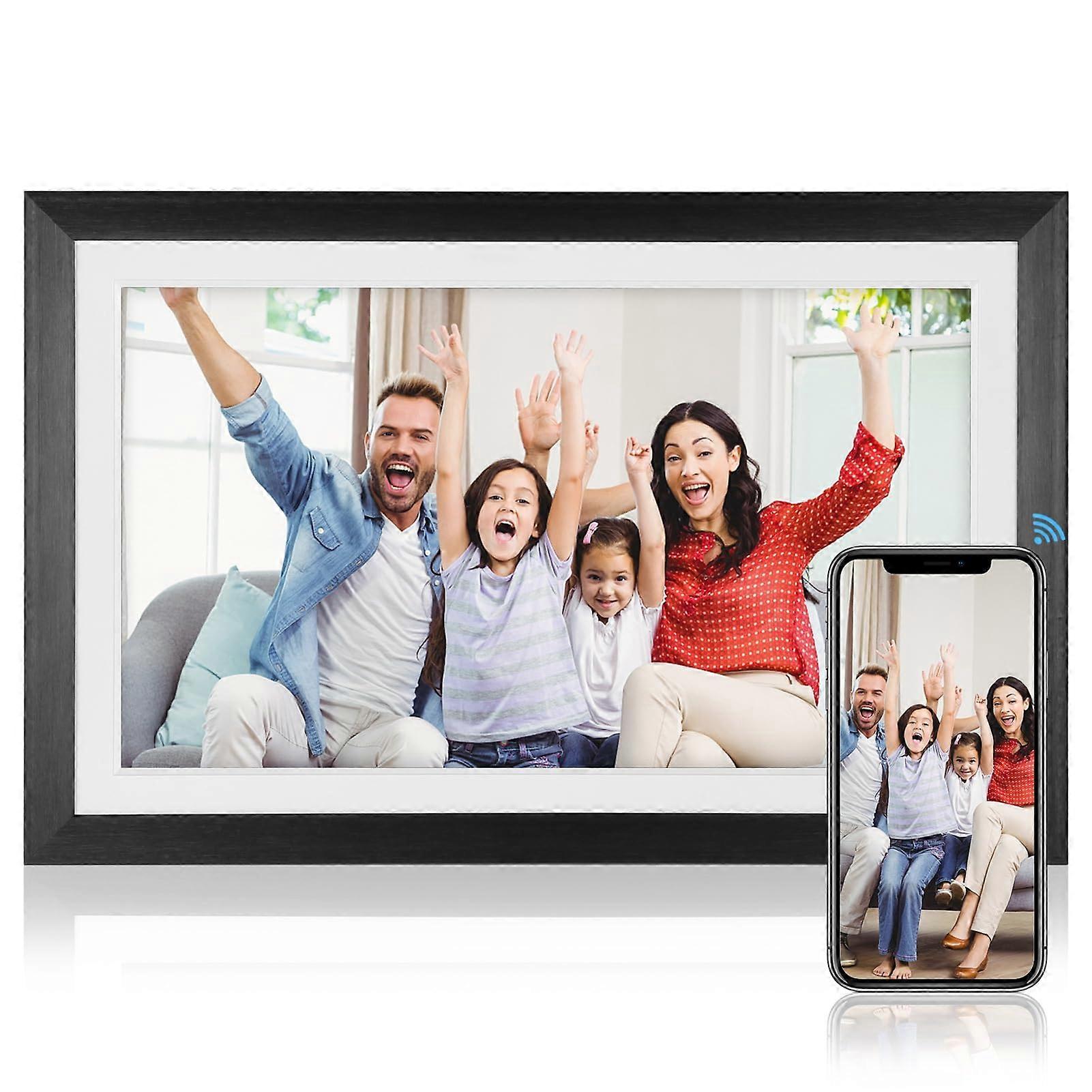15.6 Inch WiFi Digital Photo Frame, 1080 x 1920 HD IPS Touchscreen, Automatic Rotation, Wall Mountable, App Compatible