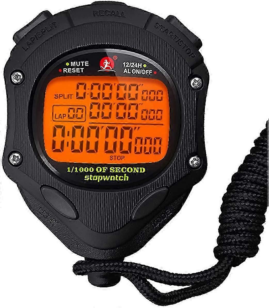 Digital stopwatch with backlit stopwatch showing alarm clock, perfect ...