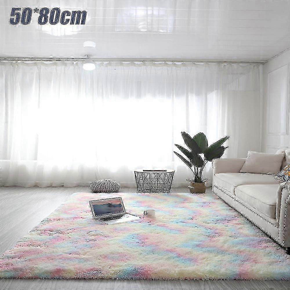 ふわふわ滑り止めラグシャギーカーペットリビングルームベッドルームソフトフロアマット