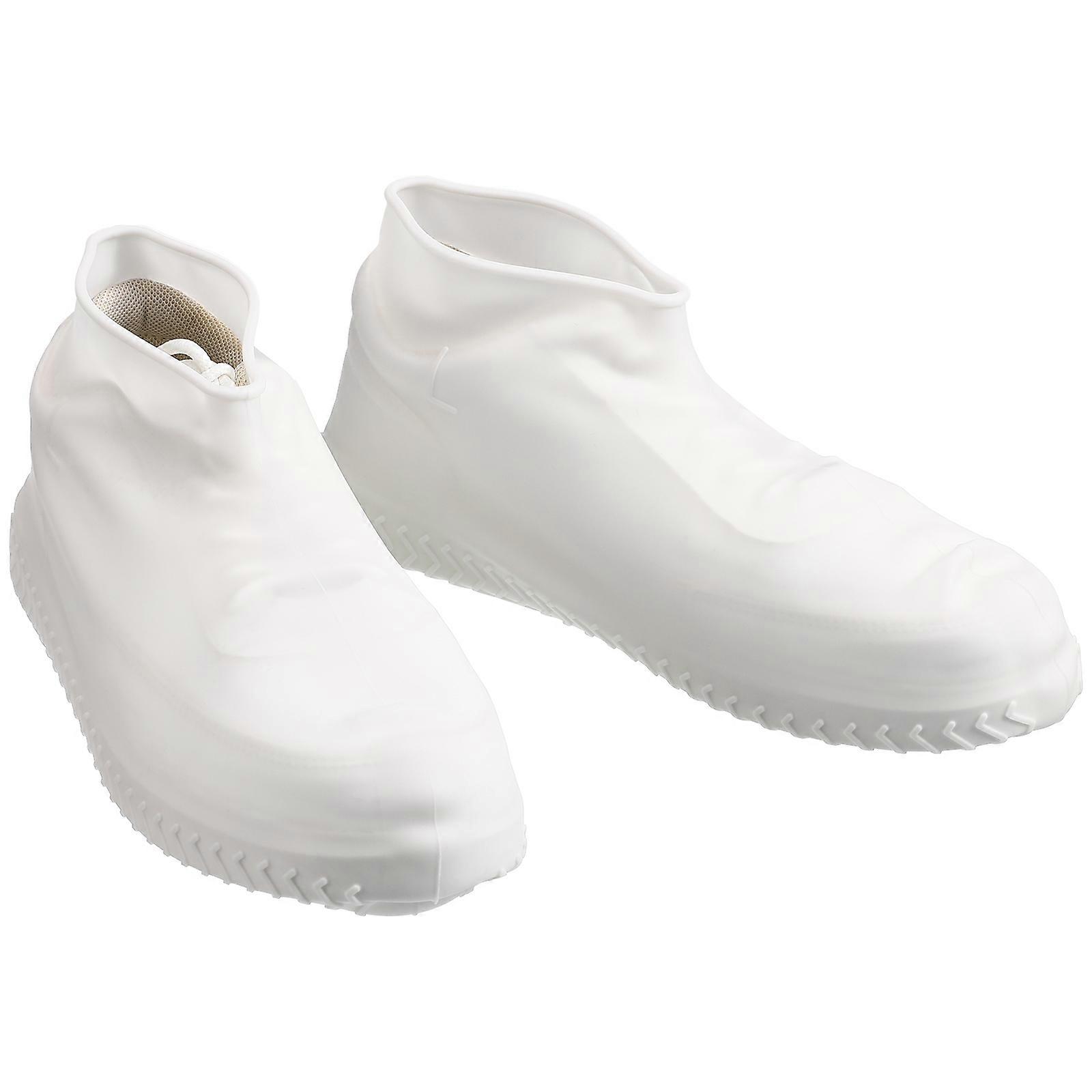 2 Pairs Rain Shoe Covers Silicone Boot Covers Reusable Nonslip Shoe Protectors for Rainy Day Outdoor Use