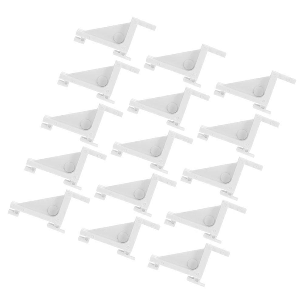 Freezer Shelf Support Clip Kitchen Cabinet Shelf Clips White 4.50X2.50X1.50CM Practical Structure Stable Holding 15Pcs