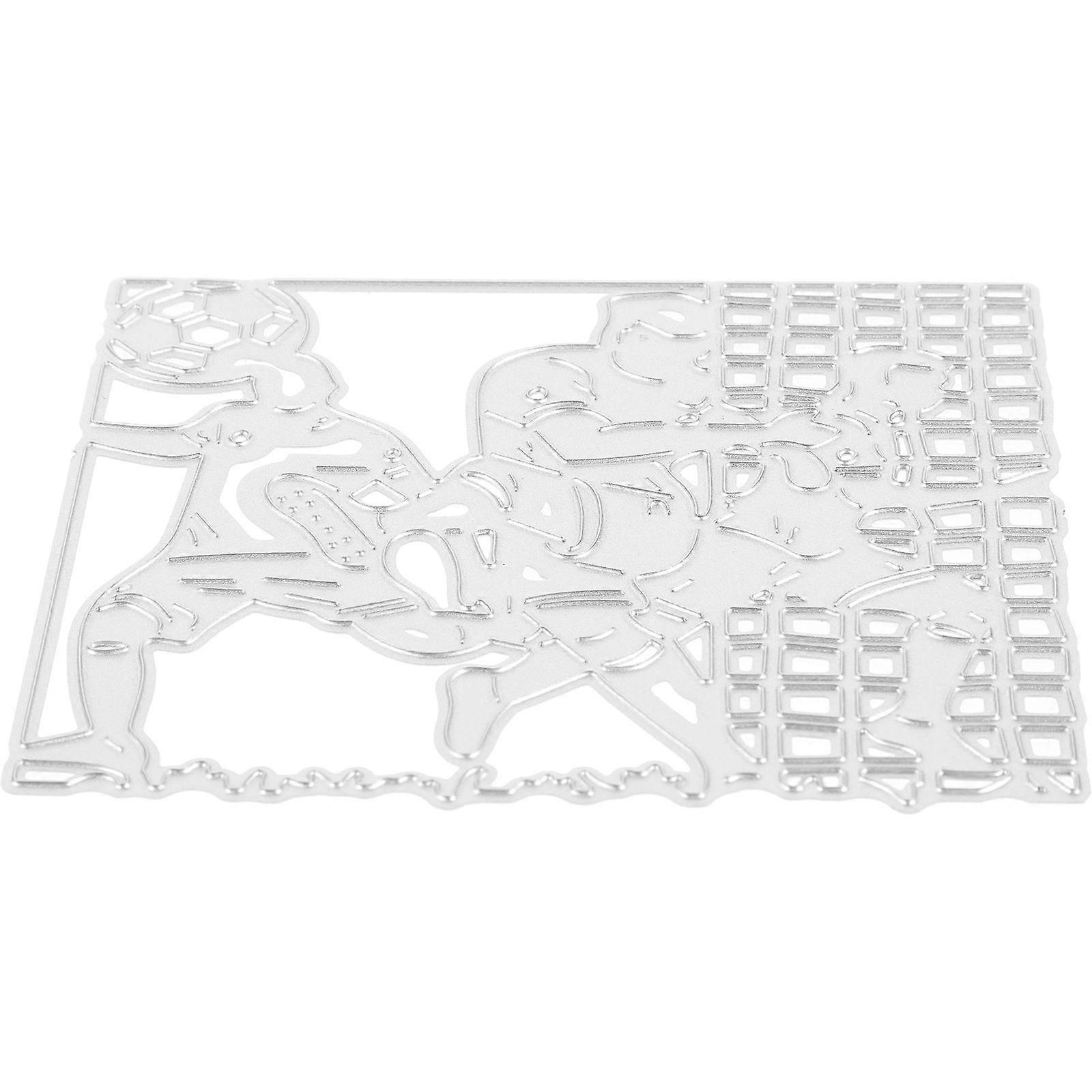 Football Team Shape Cutting Die for Crafts Scrapbooking and Card Making Durable Embossing Mold Stencil for Creative Handicrafts