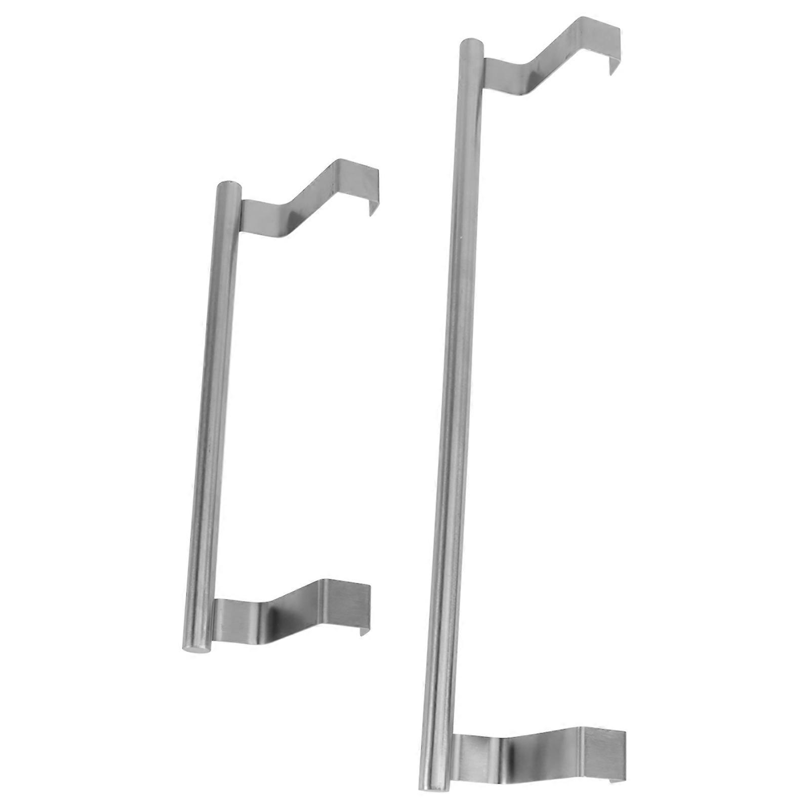 Silver Stainless Steel Punch Free Towel Shelf Rack for Bathroom Multifunctional Storage Rack 2Pcs