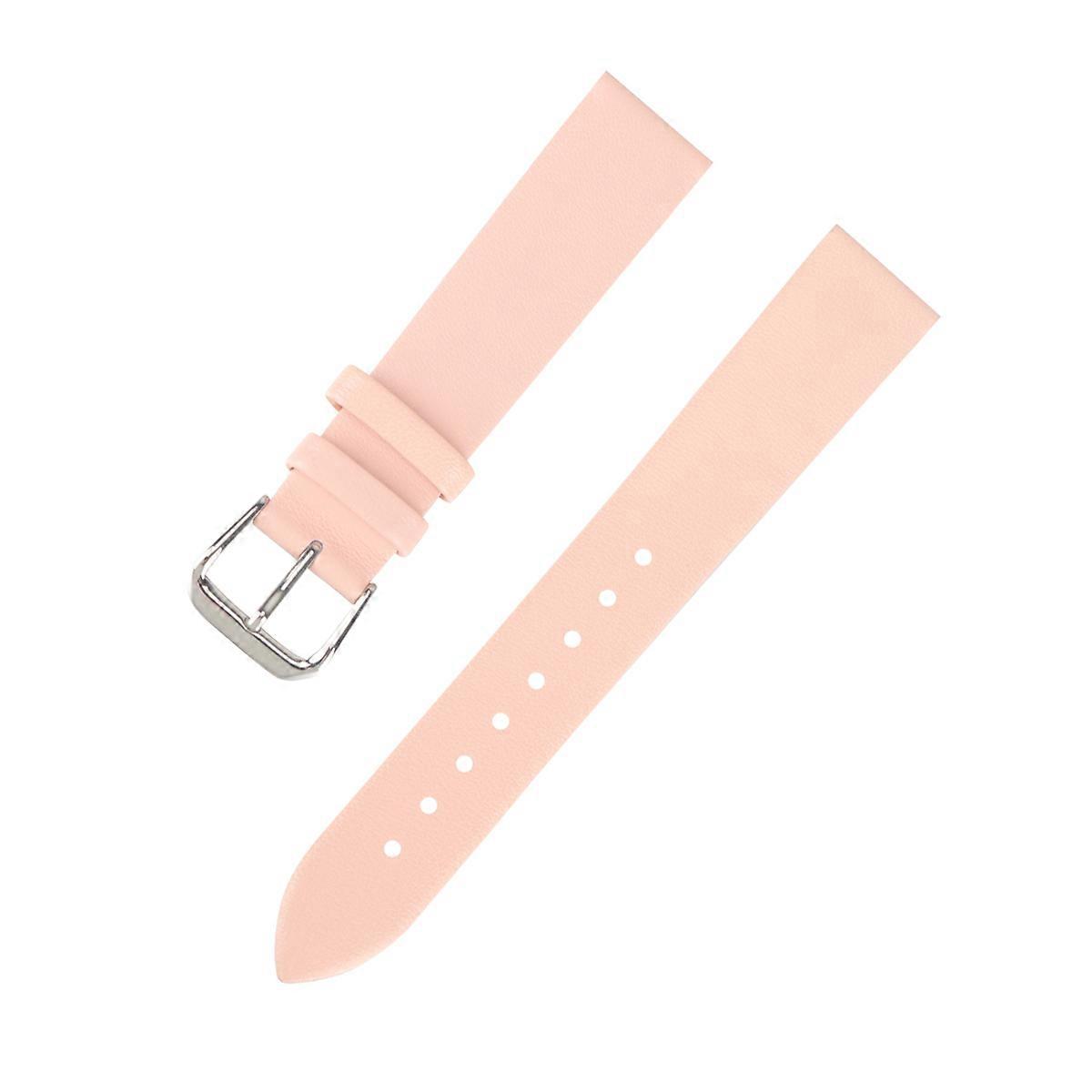 Ultrathin Watch Strap Endurable Cattlehide Watch Strap Quick Release Watch Bands (Pink18mm with )