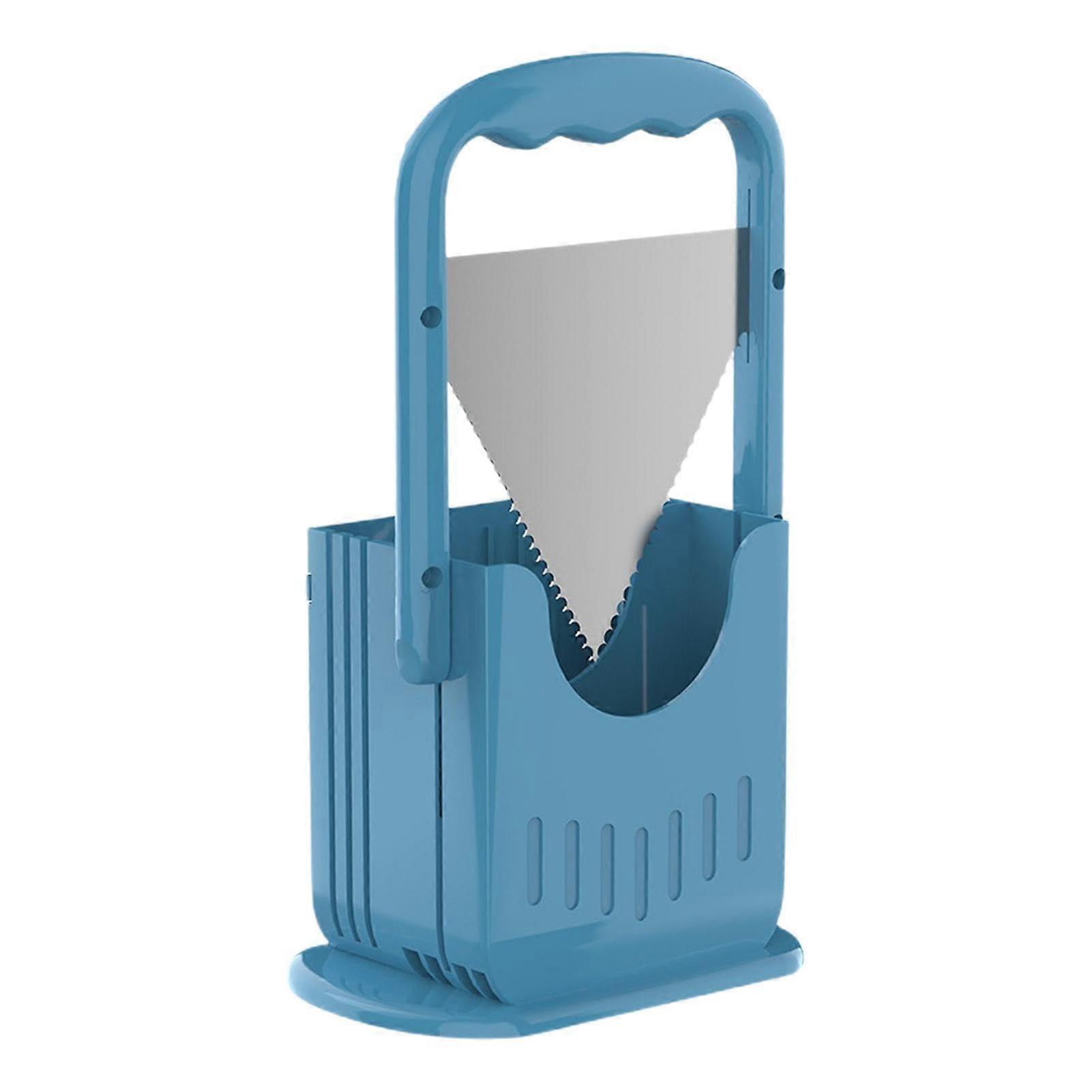 Blue Bagel Slicer, Bagel Cutter, Dishwasher Safe with Easy Grip Handle