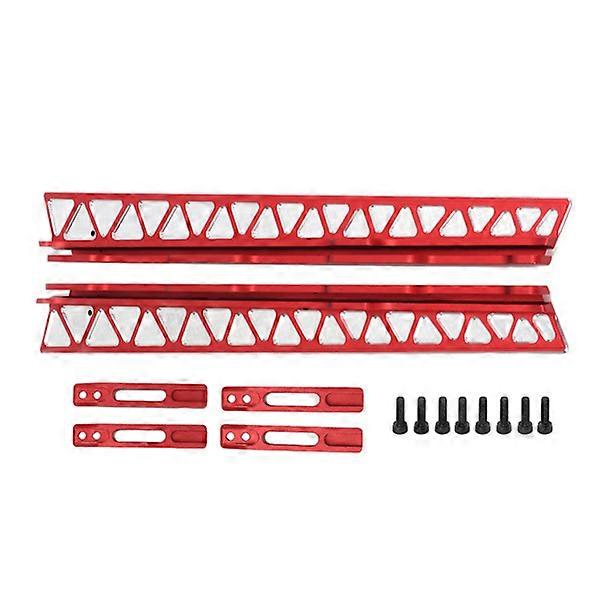 RC سيارة روك المتزلجون عالية المحاكاة سبائك الألومنيوم المعدنية خطوة جانبية للمحوري SCX6 1/6 جيب 10.4 بوصة أحمر