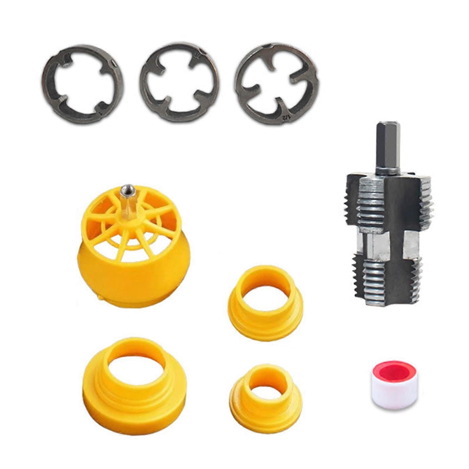Electric drill, compatible PVC pipe threader, PVC thread maker, tool, pipe thread tap, pipe threader, accessory set 2 Ref: 6087