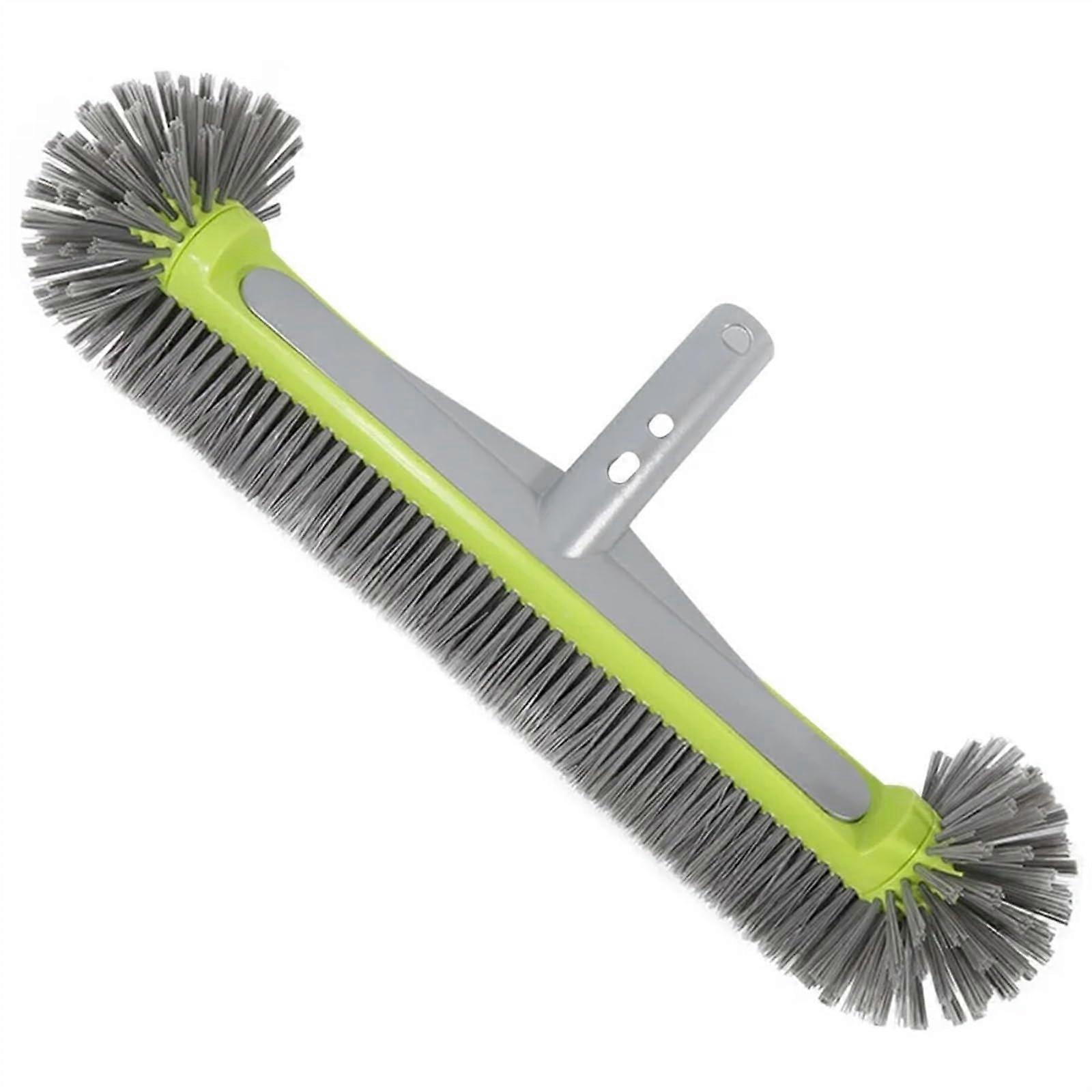 Pool Accessory 17.5 Inch Swimming Pool Spa Cleaning Brush Head Heavy-Duty Curved Tool Pool Brush Kit