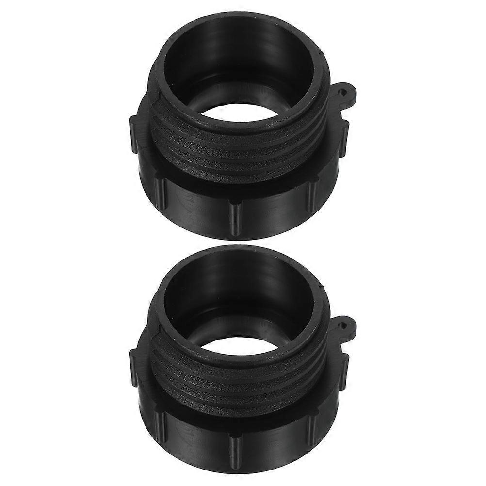 IBC Tote Valve Adapter for Garden Hose with 2 Inch Diameter Plastic Black Compatible with IBC Tote