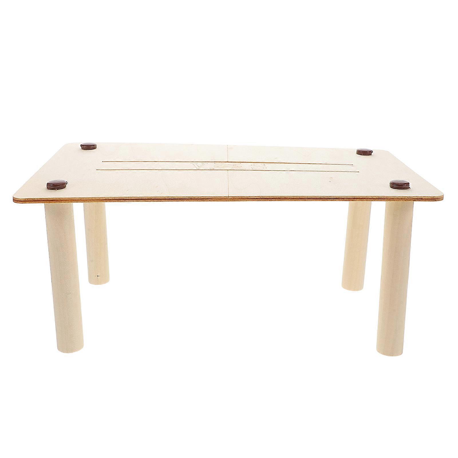 Wooden Puppet Fighting Table for Dolls Creative Interactive Game with Handeye Coordination Training
