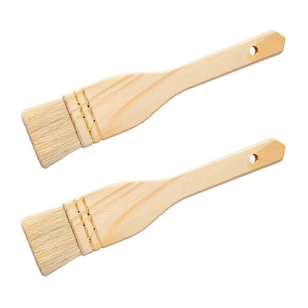 Portable Basting Brush Set Ergonomic Wool BBQ Brush for Grilling, Baking & Outdoor Cooking Lightweight Design for Spreading