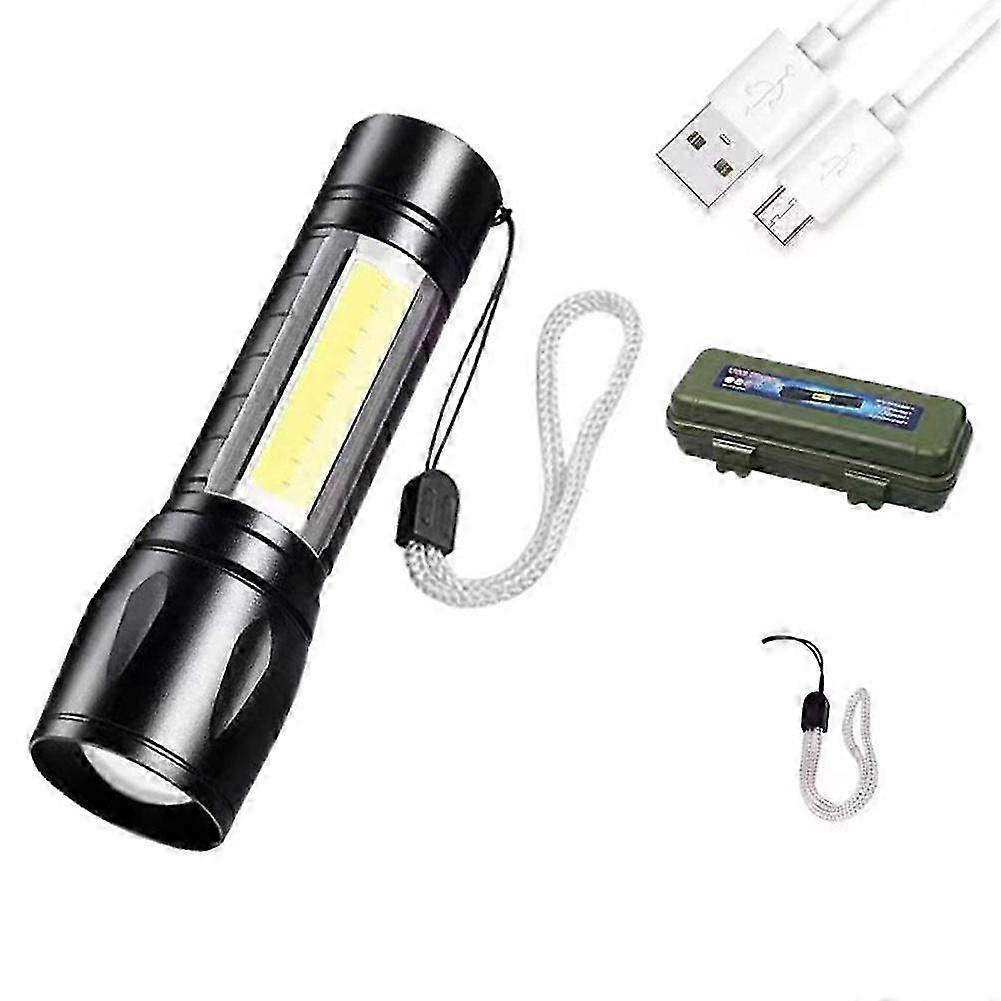 2025 USB Rechargeable Torch Mini Pocket Flash Light COB LED