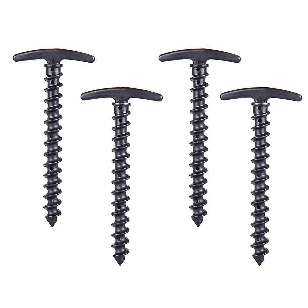 4PCS Heavy Duty Nylon Tent Stakes with Spiral Anchor – Durable, Rust Resistant for Camping on Snow, Mud and Rough Terrain