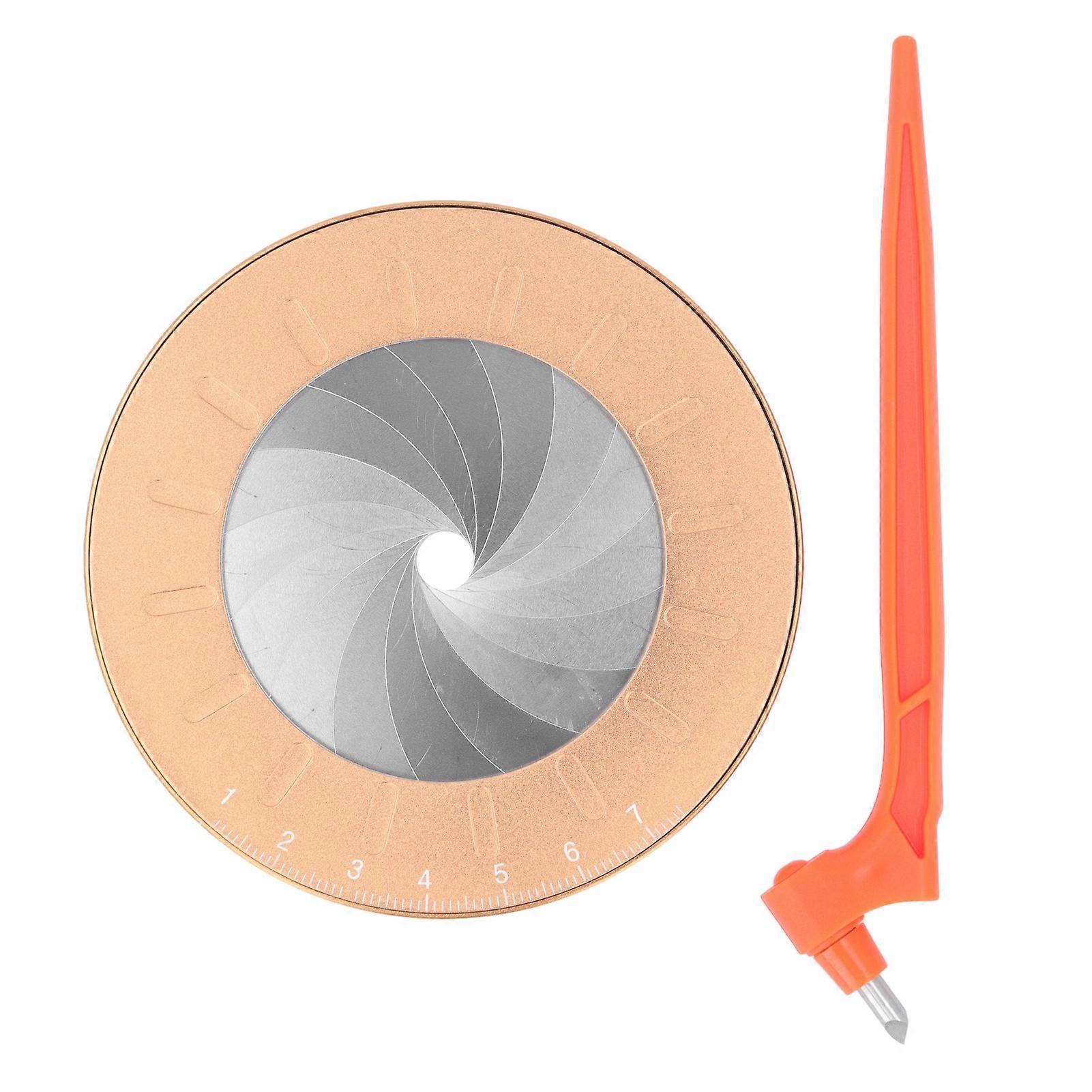 Circle Drawing Maker Adjustable Round Template Ring Scribing Tool with Carving Knife