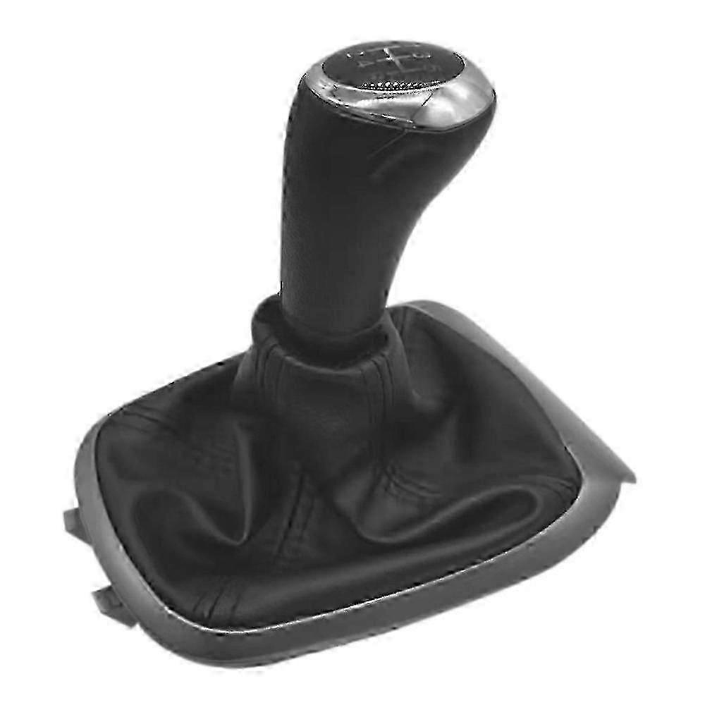 Manual 5 Speed Gear Shift Lever Head Ball with Leather Boot for Chevrolet Aveo 2011-2014 1.4T