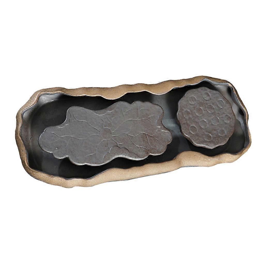 Japanese Style Lotus Shape Teaware Mat For Tea Ceremony 35X14.5CM With Support Teaware 1Pack