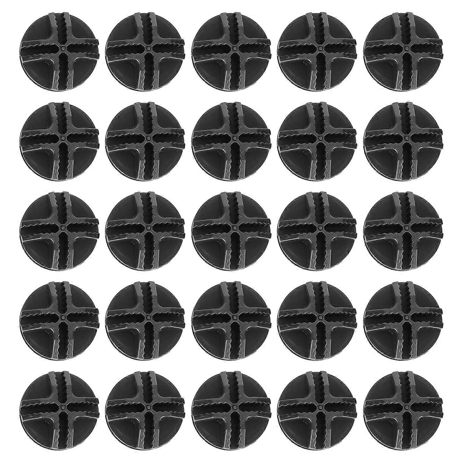 40Pcs Connecting Buckles For Home Use Black Round Buckles Suitable For Wardrobes Shoe Cabinets Closet