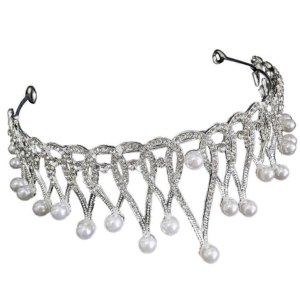 Bride Headband, Elegant Bridal Headdress for Wedding and Banquet, Stylish Tiara Design