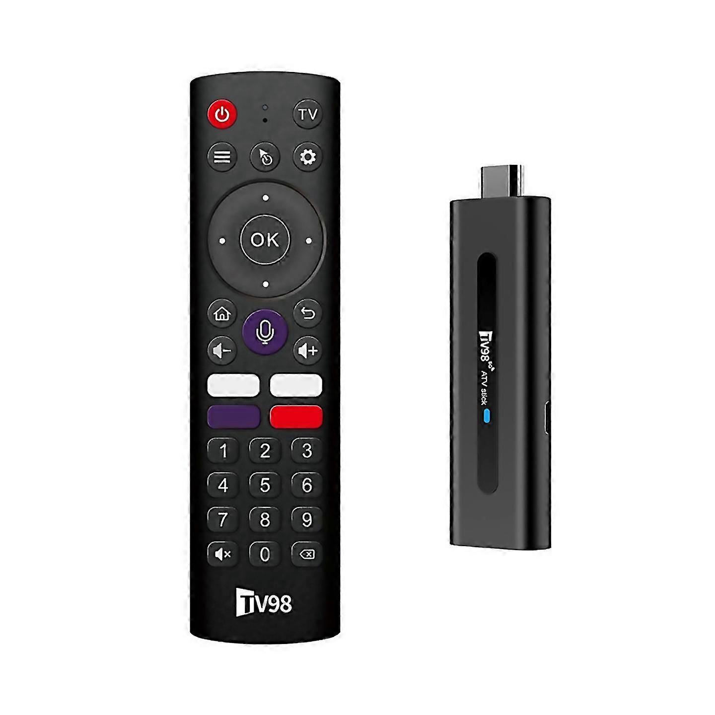 For Tv98 Atv Stick Mini 18g Support 4k Hd Bluetooth