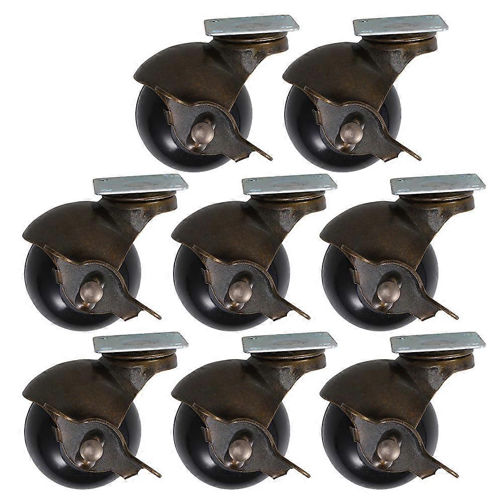 Antique Bronze 360 Degree Swivel Caster Wheels 8Pcs for Furniture Enhancing Mobility While Reducing Noise and Vibration
