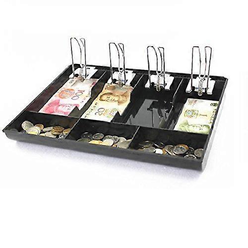 Cash Register With Coin Drawer, Desktop POS, Metal Case, Black Finish, 12 Inch Size, Receipt Printer Compatible