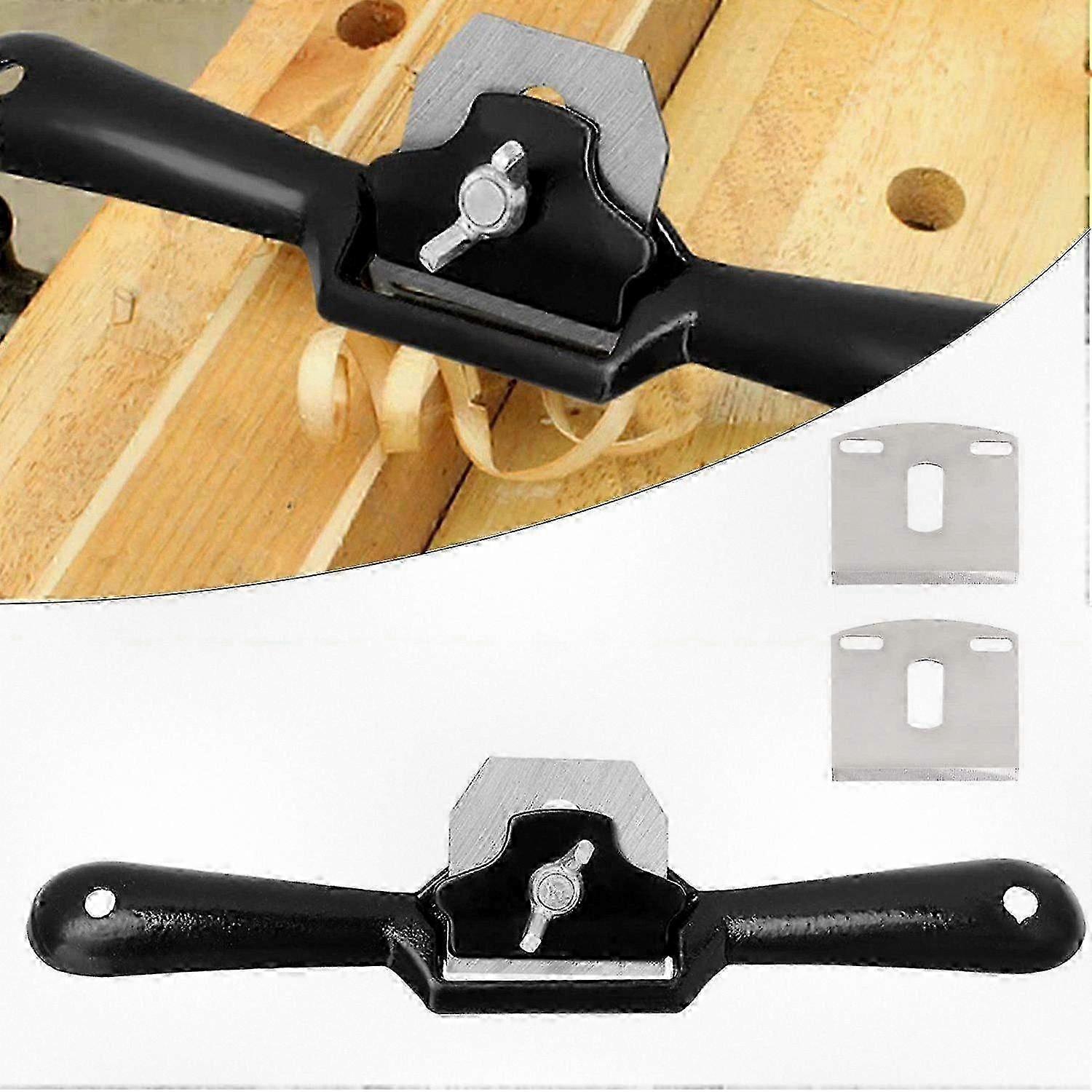 Adjustable Woodworking Hand Plane With 2 Extra Blades For Precise Tail Edge Trimming -CHAN