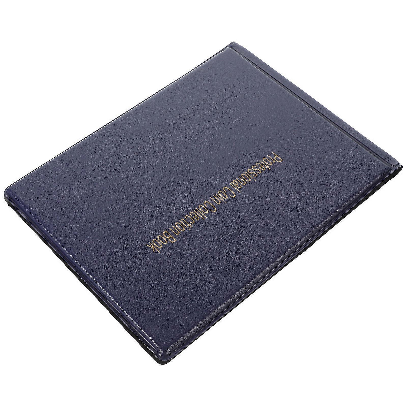 Blue Coin Storage Album with Large Capacity and Horizontal Slots for Serious Collectors 100 Coins