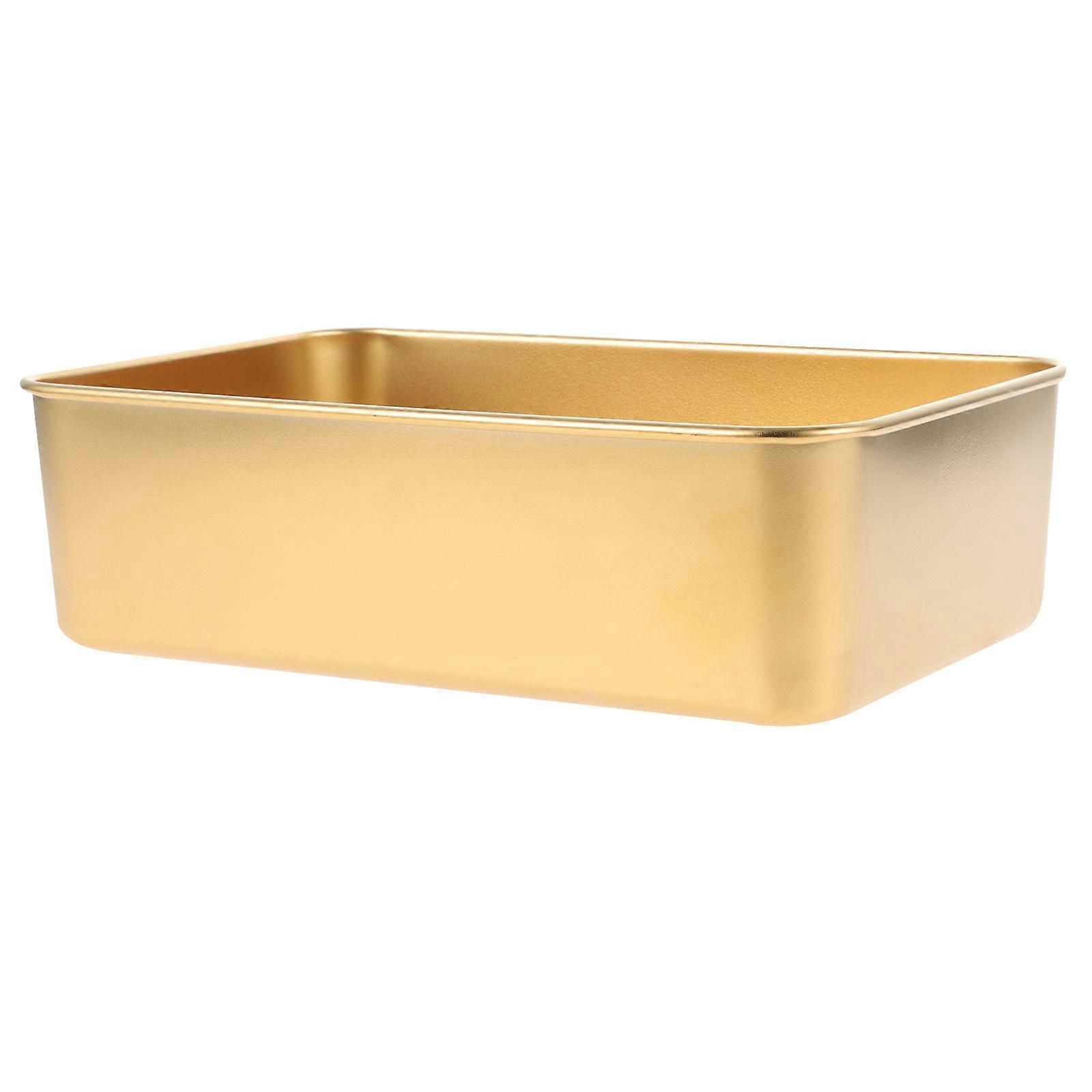Stainless Steel Container For Home Supplies And Parties 22X14.5CM Rectangular Simple Design 1Pack