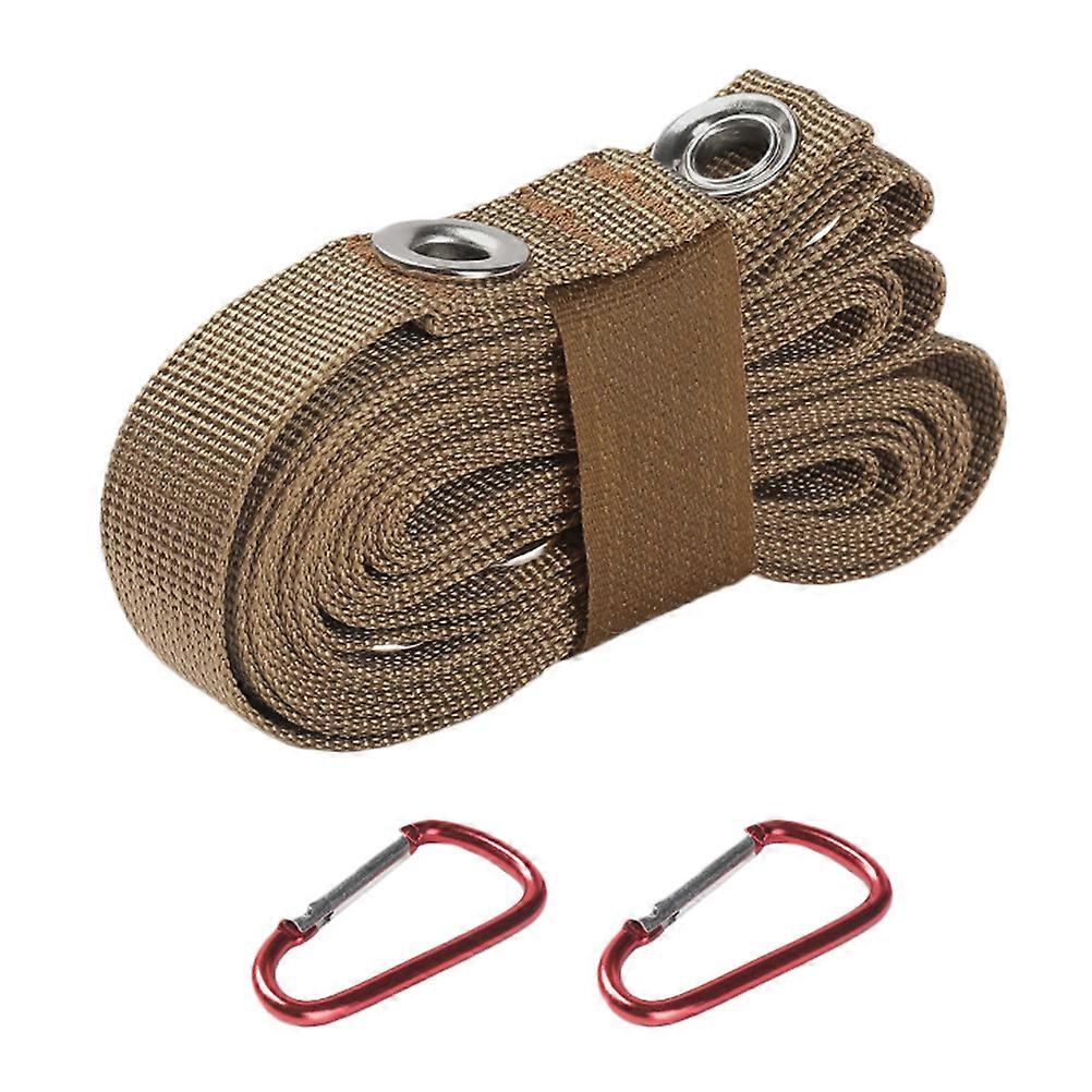 Outdoor Tent Accessories 1 Set Versatile Camping Gear For Travelers 315x2cm Khaki With Adjustable Drawstring Functionality