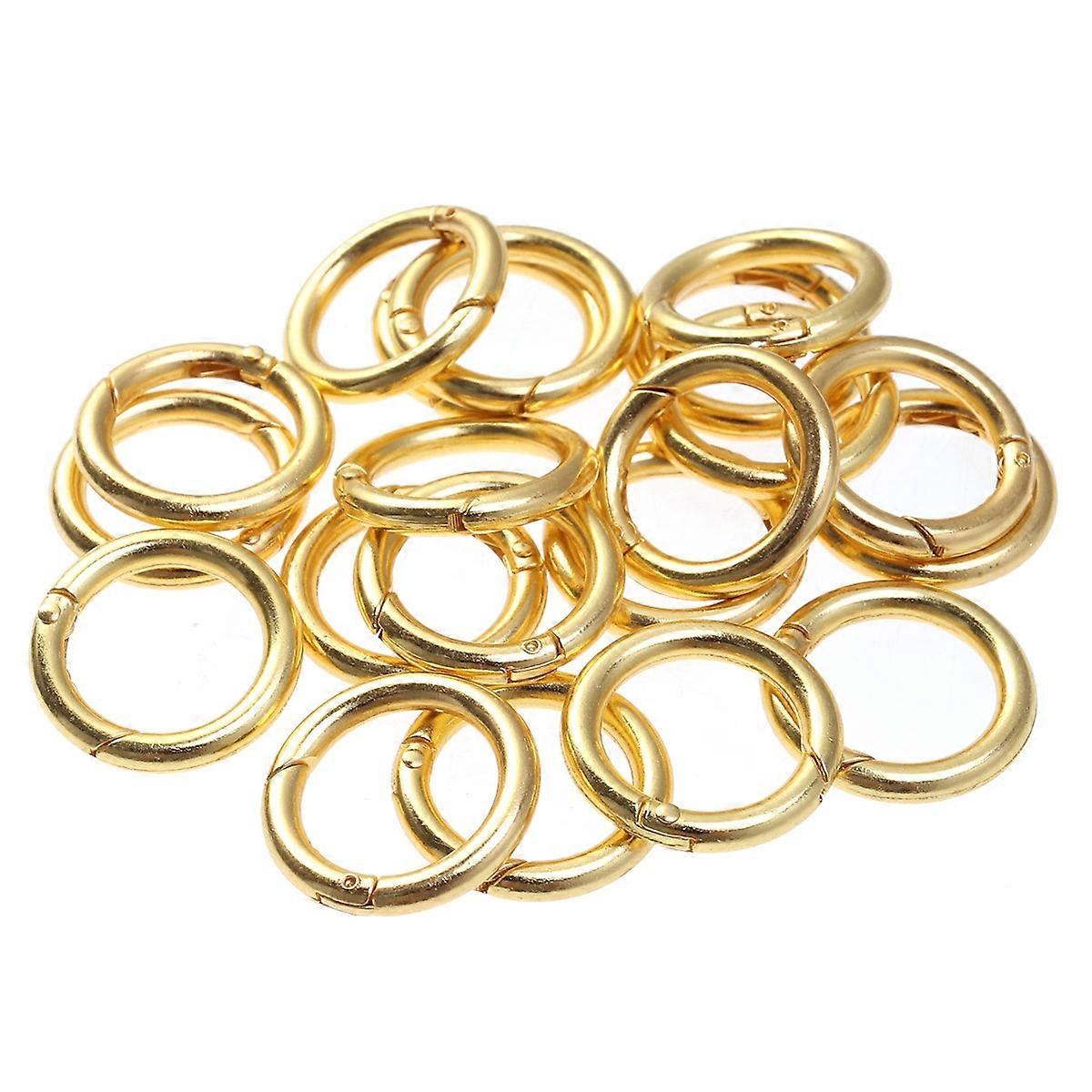 Open Split Spring Rings For Craft Making Accessories Assembly 4.0x28MM Golden Rust Resistant 20Pcs