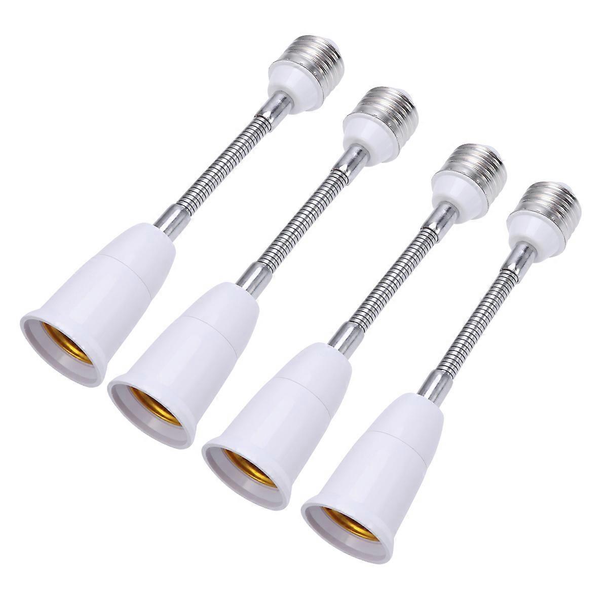 Flexible E27 Socket Adapter Lamp Holder for Lighting White PC Material 360 Degree Design 20cm