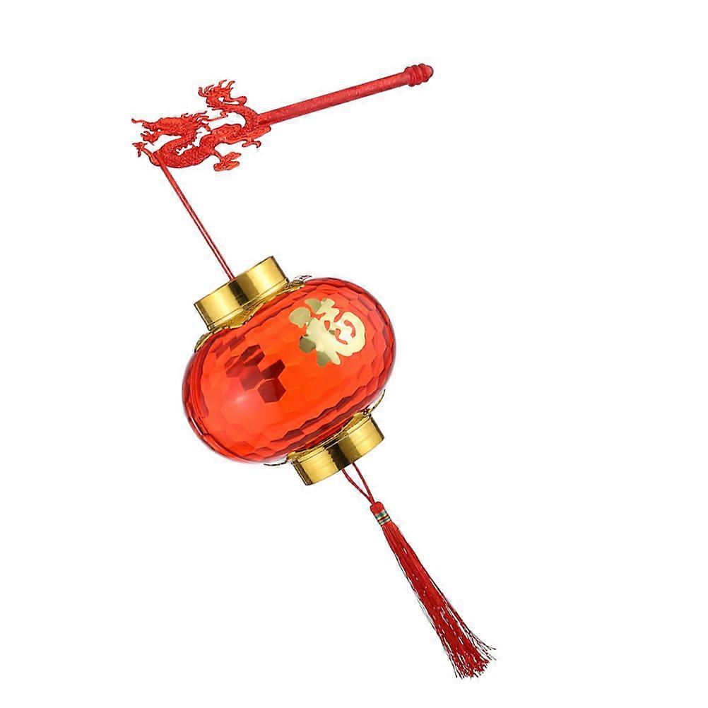 Handheld Lantern Red Plastic for Decoration Use with Festive Red Glow and Warm Atmosphere