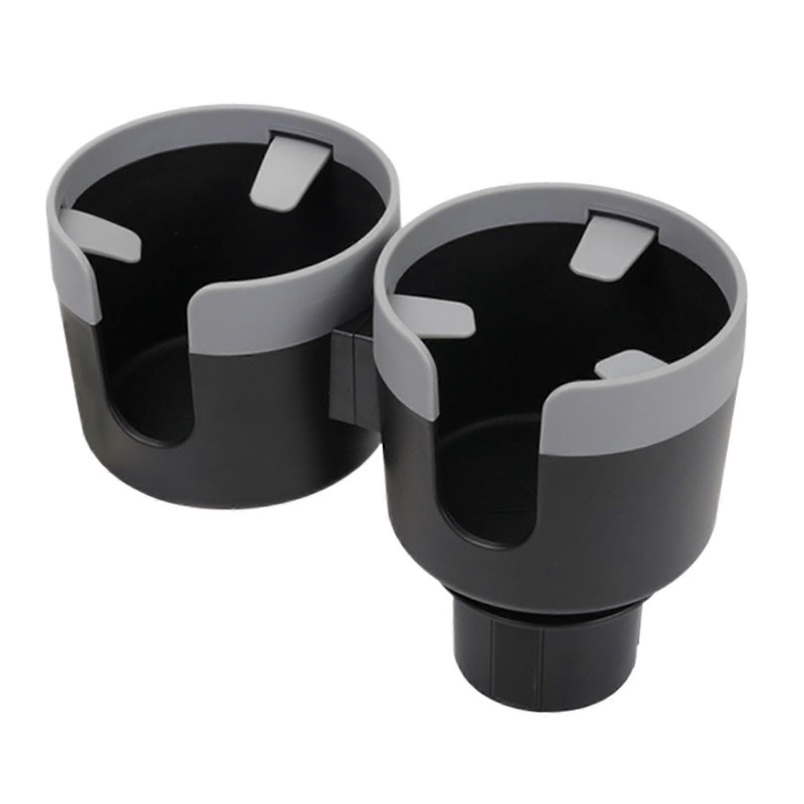 Adjustable Cup Holder for Car - 2-in-1 Expander Adapter with Expandable Base for Most Vehicles, K Gray Color