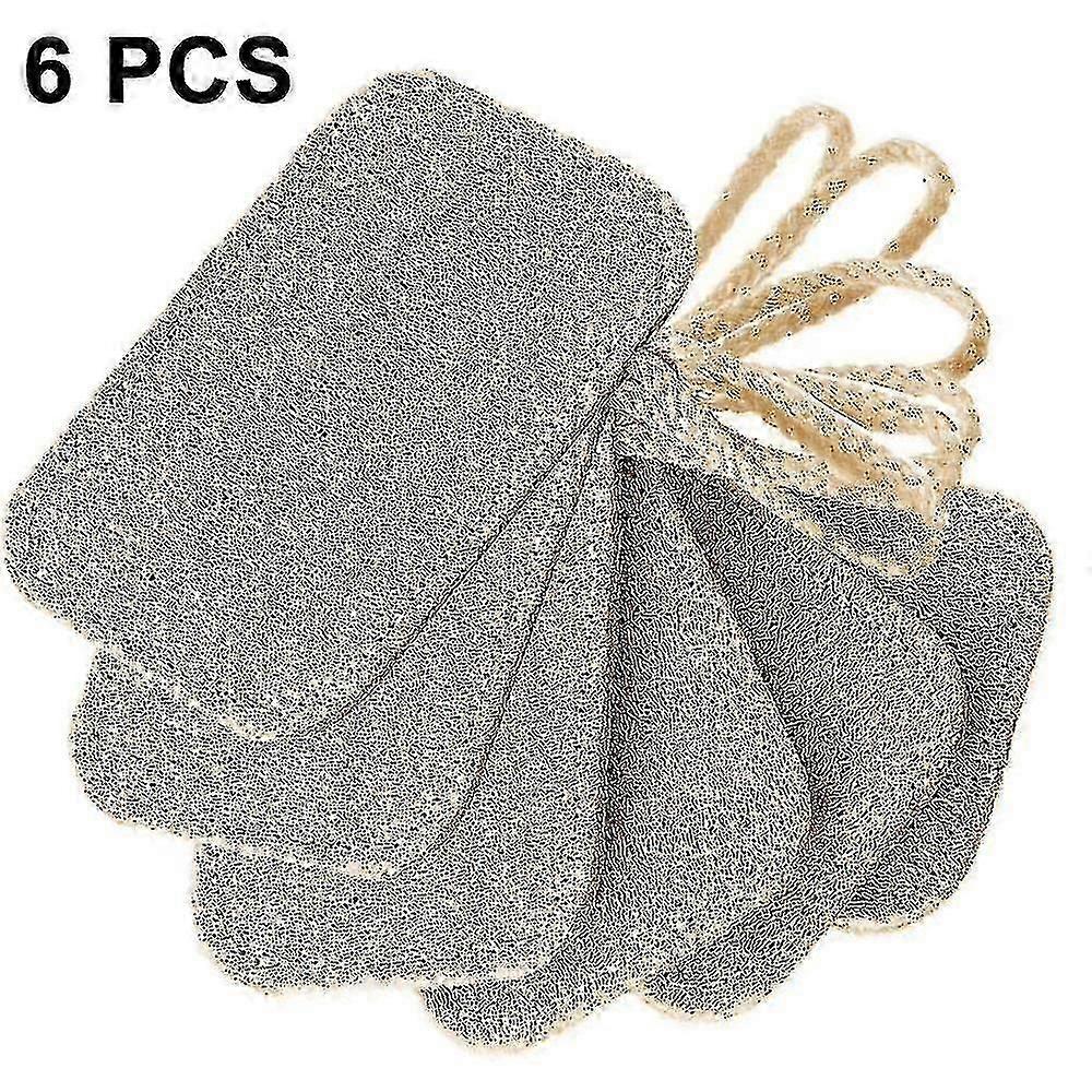 Premium 6-Pack Exfoliating Face and Body Wash Cloths for Gentle Skin Care in the UK
