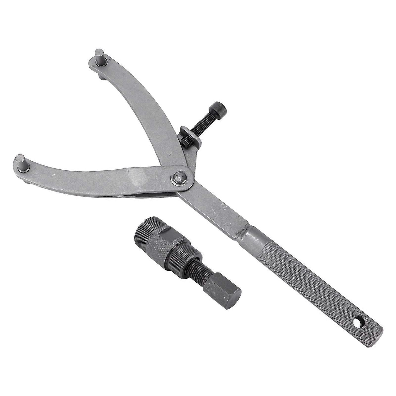 Tool set for removing the fan clutch, adjustable, portable motorcycle clutch flywheel wrench