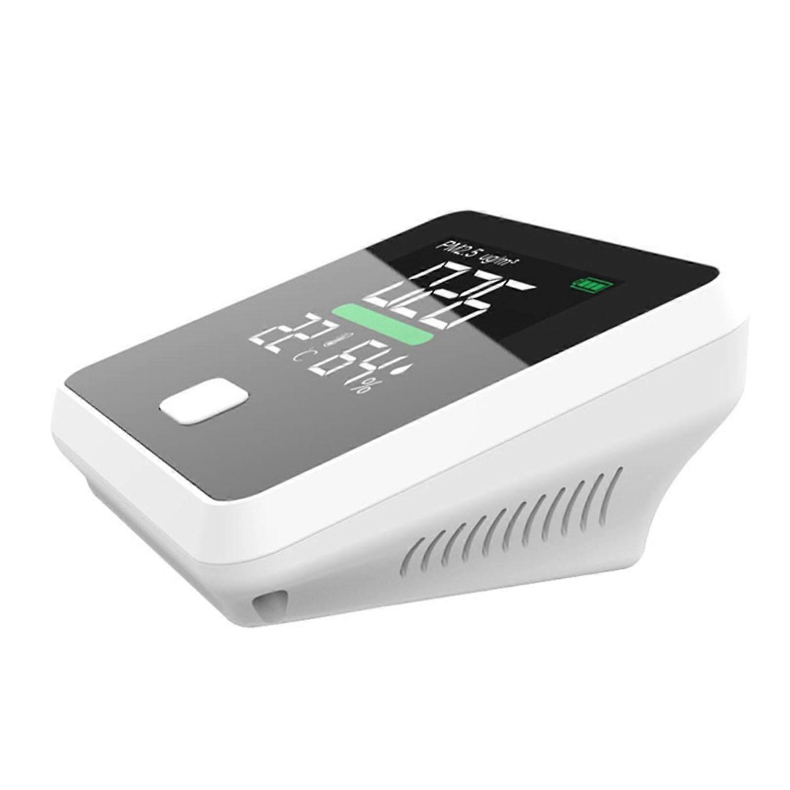 Digital air quality tester, smart humidity sensor, detachable indoor dust detector, carbon dioxide tester for gym, office, home.