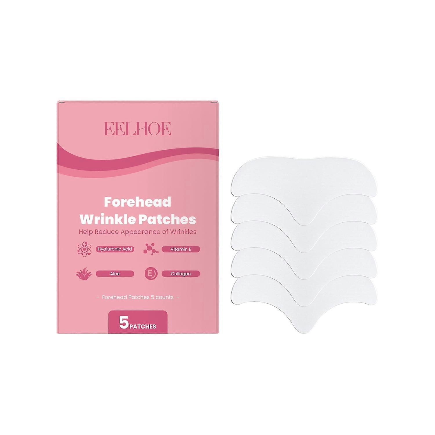 EELHOE 5PCS Forehead Wrinkle Patches Moisturizing Forehead Wrinkles Treatment for Wrinkle Reduction