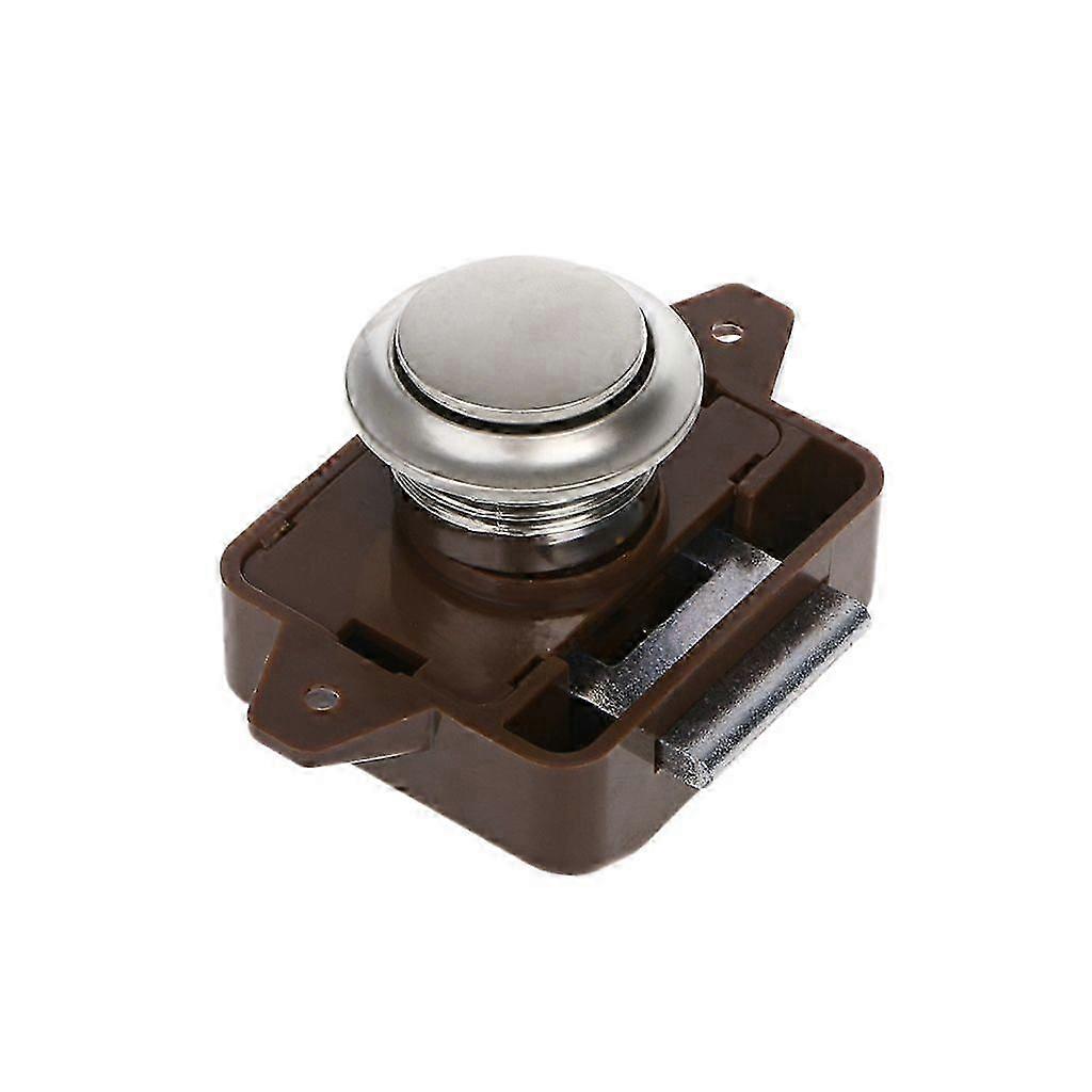RV cabinet latch with push button for cupboard drawer