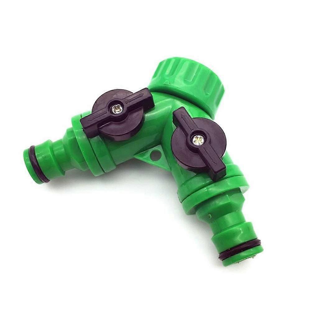 Plumbing Fittings Ball Valve Hose Splitter Y Connector 2-Way Quick-Coupling Drip Irrigation System Adapter G3/4