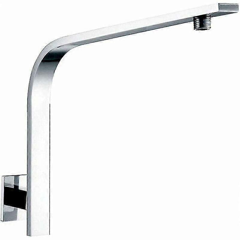 Solid Brass Square Shower Arm with Gooseneck for Shower Head Set Chrome
