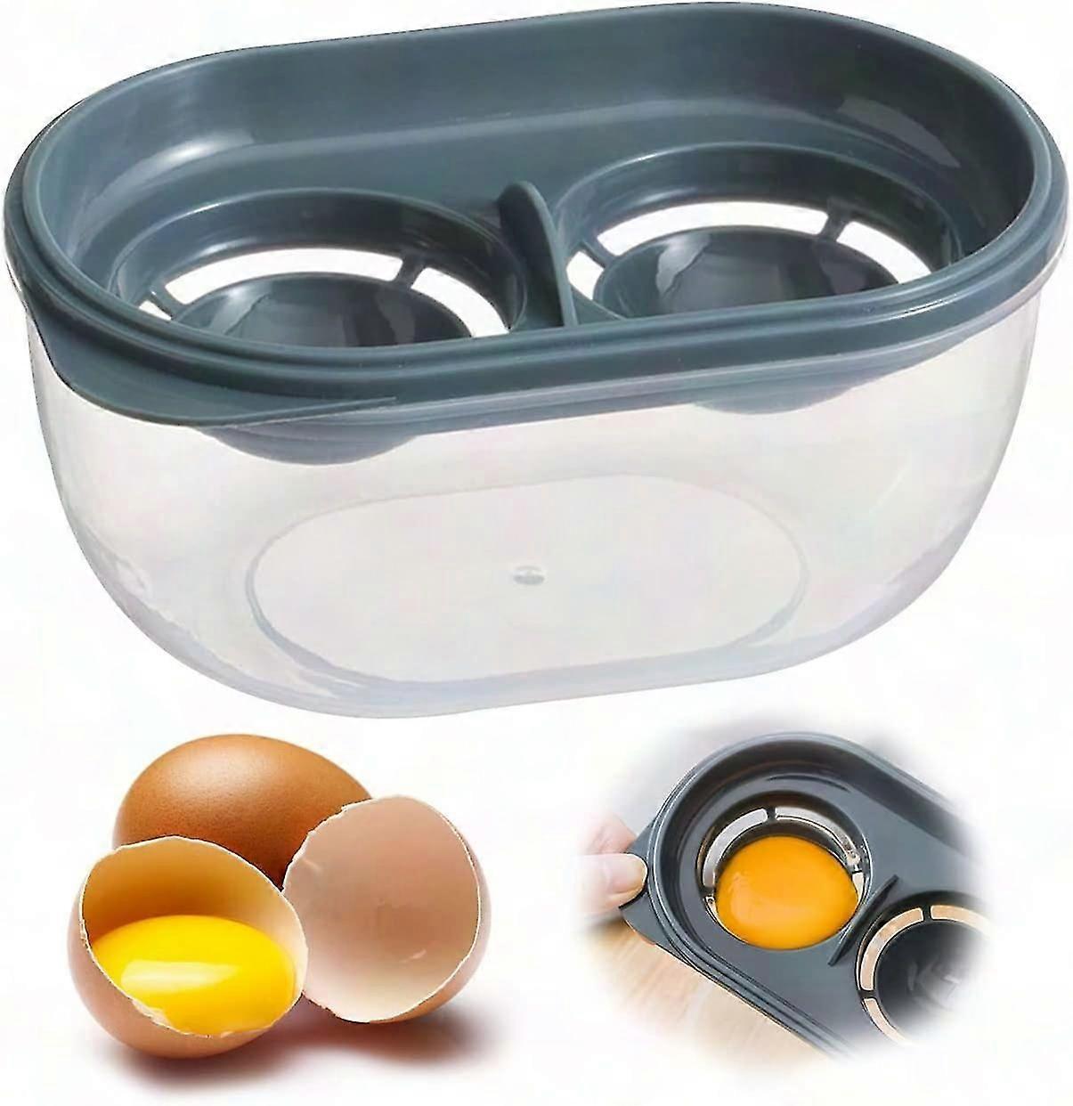 Egg White and Yolk Separator with Storage Box - Kitchen Gadget for Easy Egg Extraction & Filtering