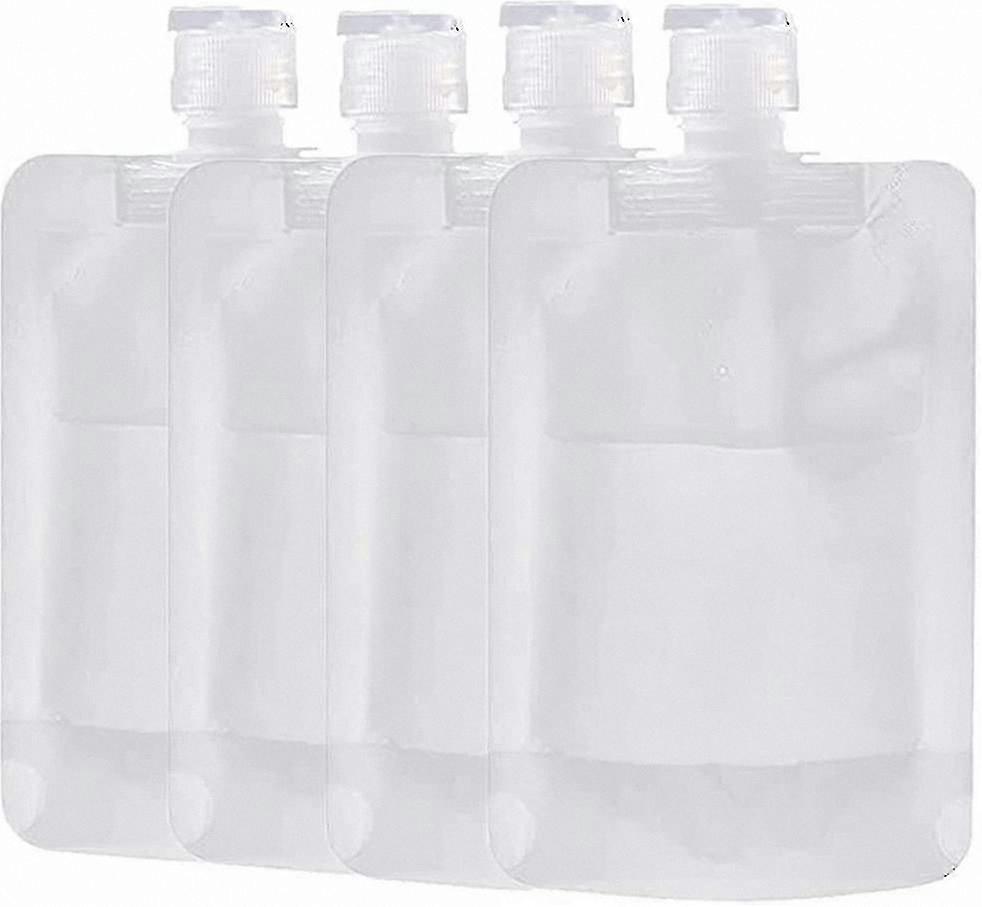 4-Pack Refillable Travel Squeeze Pouches, 50ml Portable Empty Bottles for On-the-Go Convenience