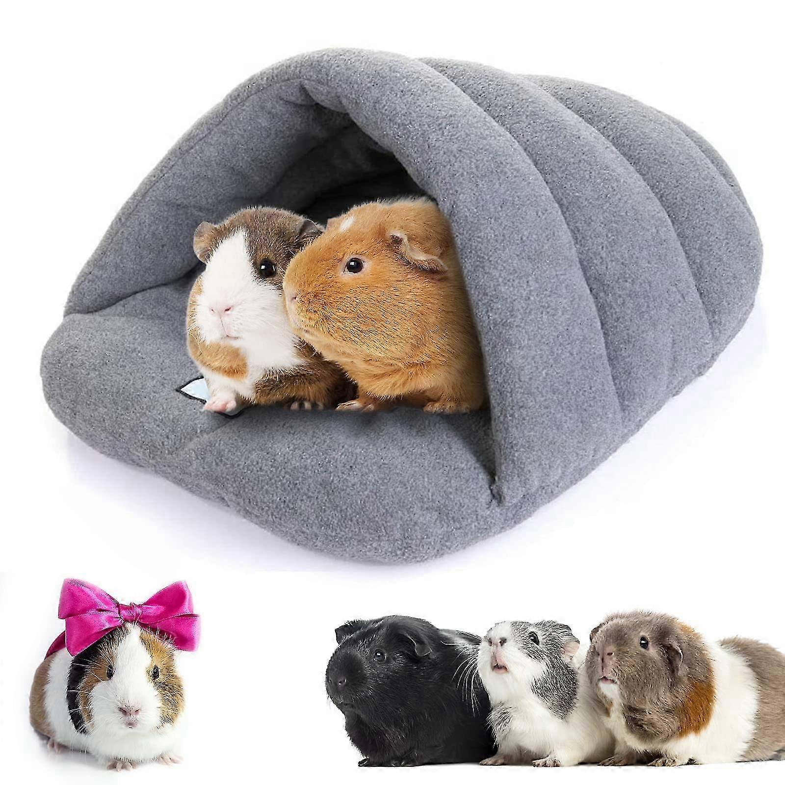 Marsvin Seng Myk Fleece Rotte Seng Marsvin Sengetøy, Hamster Seng Sovepose, Varme Tøfler Guinea