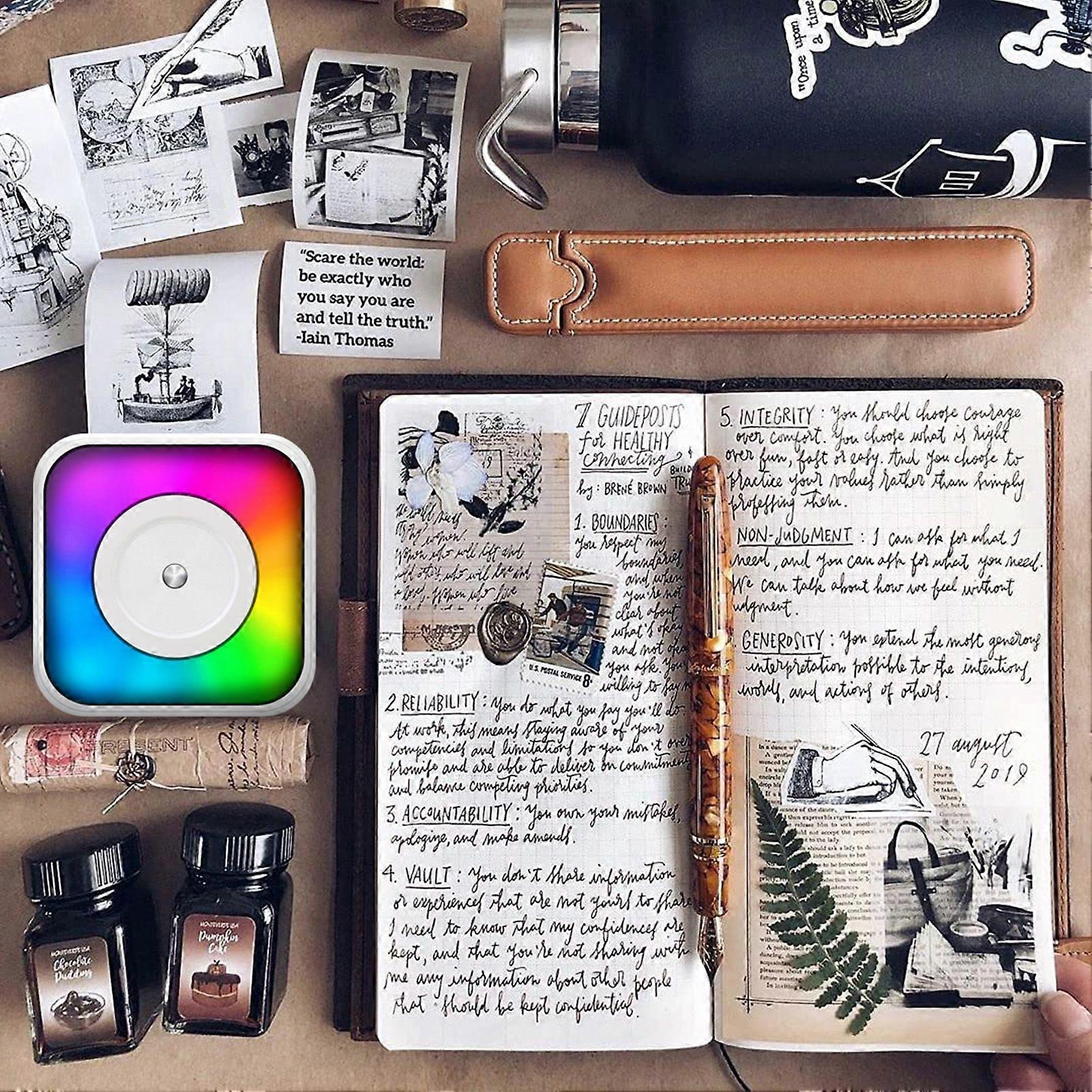 Mini Pocket Printer Convenient Thermal Printer For Students Wireless Printer No Ink Needed Cool Light