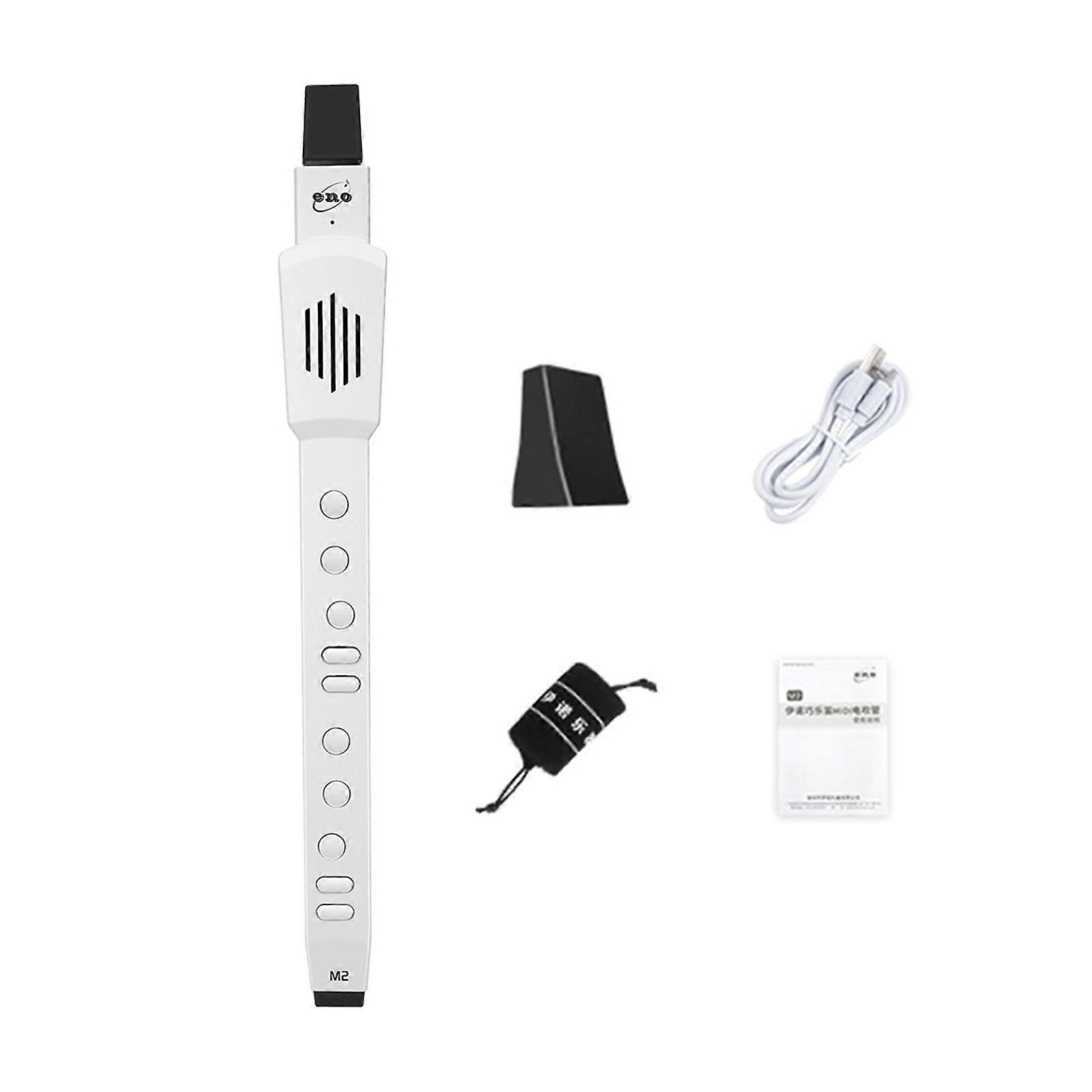 Digital Wind Instrument Portable Automatic Vibration Mini Electronic Wind Instrument Set with Removable Mouthpiece Type C Rechargeable 1200mAh Electri
