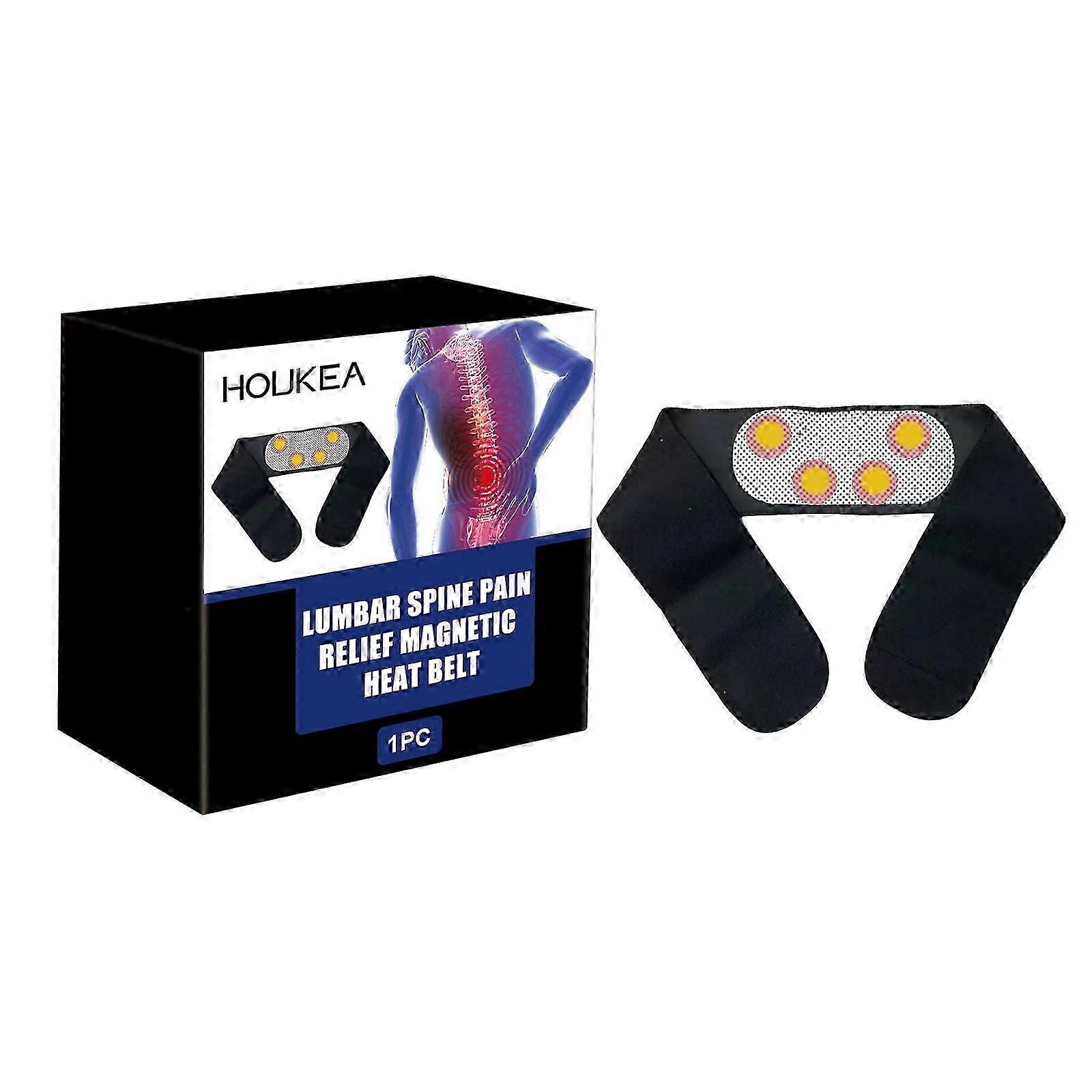 HOUKEA Pain Relief Magnetic Heat Belt for Self-Heating Relief of Lower Back Muscle Pain from Prolonged Sitting, with a Warming and Supportive Design