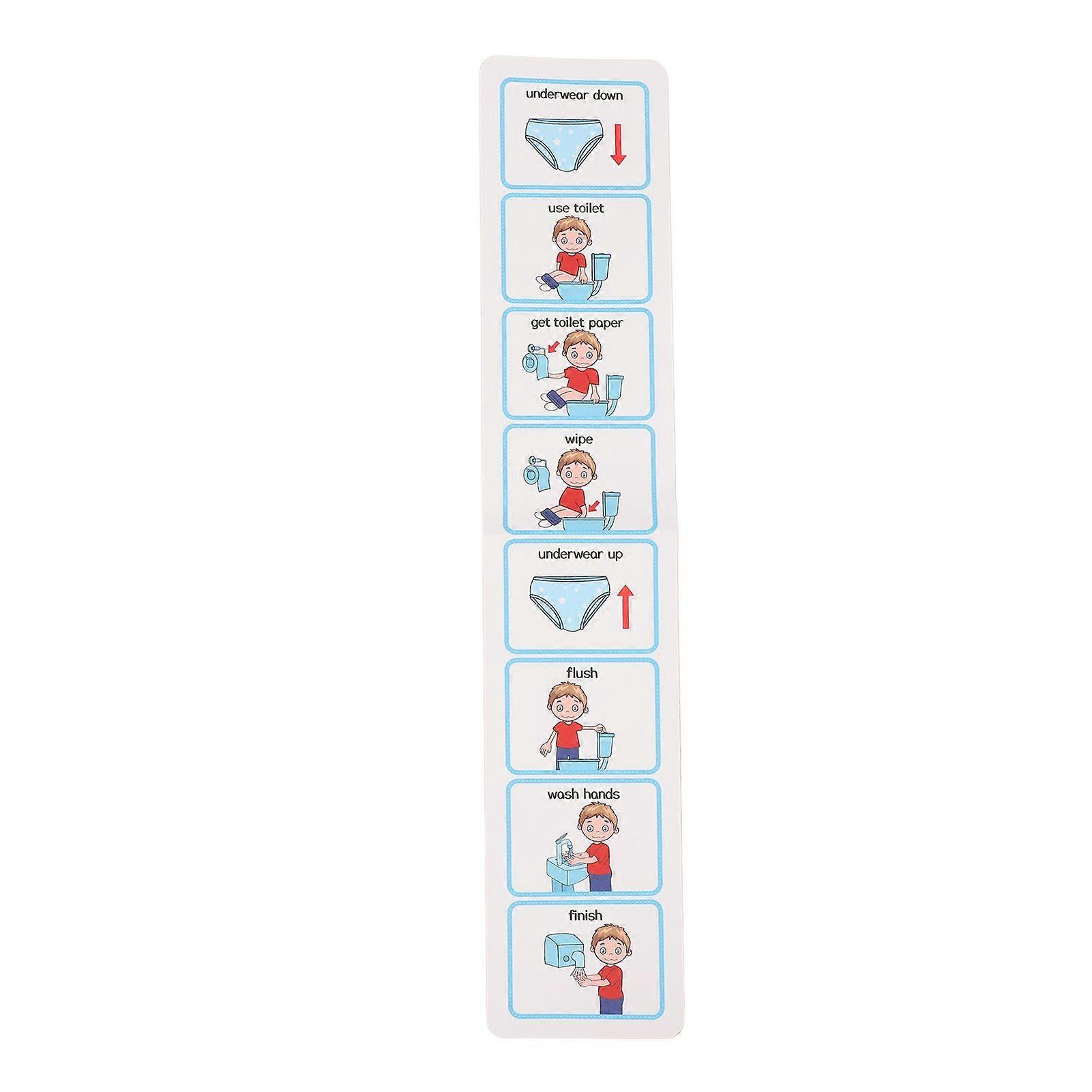 Potty Training Visual Schedule Independent Living Skills Step By Step Visual ASD Toilet Schedule for Children