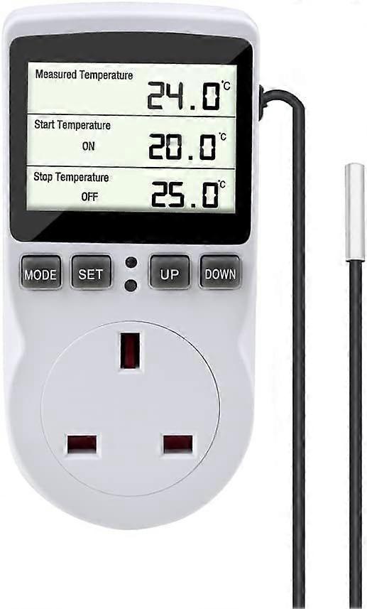 Digital Temperature Controller, Thermostat Outlet Socket, 230 V Digital